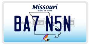 BA7N5N  license plate in MO