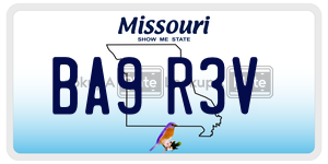 BA9R3V  license plate in MO