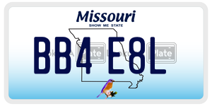 BB4E8L  license plate in MO