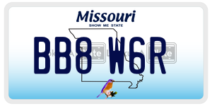 BB8W6R  license plate in MO