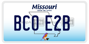 BC0E2B  license plate in MO