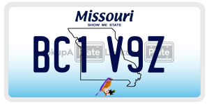 BC1V9Z license plate in Missouri