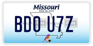 BD0U7Z  license plate in MO