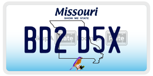 BD2D5X  license plate in MO