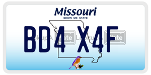BD4X4F  license plate in MO