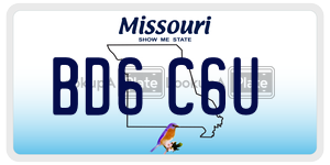 BD6C6U license plate in Missouri