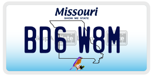 BD6W8M  license plate in MO