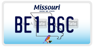 BE1B6C  license plate in MO