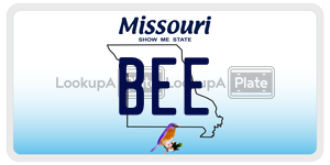 BEE  license plate in MO