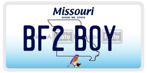 BF2B0Y  license plate in MO