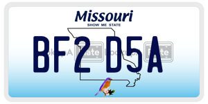 BF2D5A license plate in Missouri