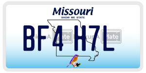 BF4H7L  license plate in MO