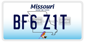 BF6Z1T  license plate in MO