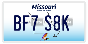 BF7S8K  license plate in MO