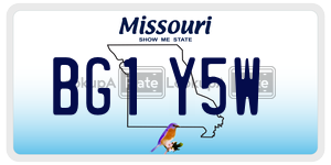 BG1Y5W  license plate in MO