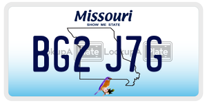BG2J7G  license plate in MO