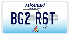 BG2R6T  license plate in MO