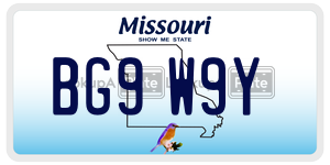 BG9W9Y  license plate in MO