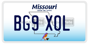 BG9X0L  license plate in MO