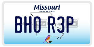 BH0R3P  license plate in MO