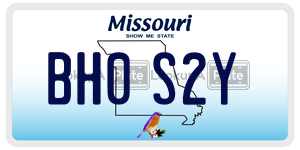 BH0S2Y  license plate in MO