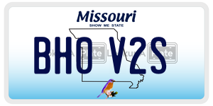 BH0V2S  license plate in MO