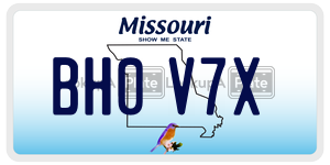 BH0V7X  license plate in MO