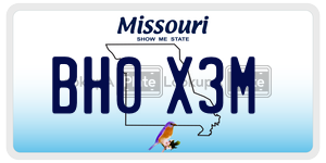 BH0X3M  license plate in MO