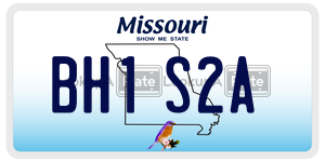 BH1S2A  license plate in MO