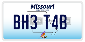 BH3T4B  license plate in MO