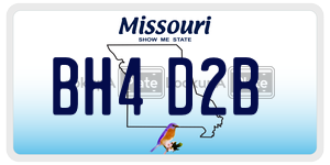 BH4D2B  license plate in MO