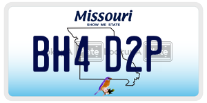 BH4D2P  license plate in MO
