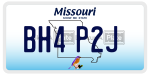 BH4P2J  license plate in MO
