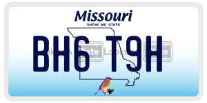 BH6T9H  license plate in MO