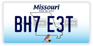 BH7E3T  license plate in MO