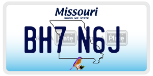 BH7N6J  license plate in MO