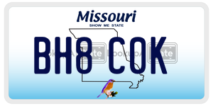 BH8C0K license plate in Missouri