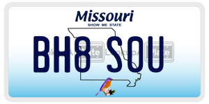 BH8S0U  license plate in MO