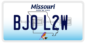 BJ0L2W  license plate in MO