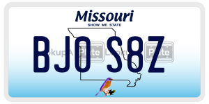BJ0S8Z  license plate in MO
