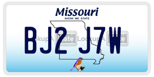 BJ2J7W  license plate in MO