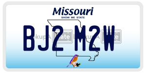 BJ2M2W  license plate in MO