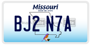 BJ2N7A  license plate in MO