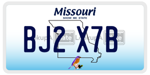 BJ2X7B  license plate in MO