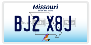 BJ2X8J  license plate in MO