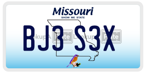 BJ3S3X  license plate in MO