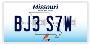 BJ3S7W  license plate in MO