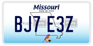 BJ7E3Z license plate in Missouri