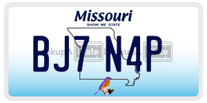 BJ7N4P  license plate in MO
