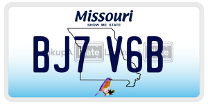 BJ7V6B  license plate in MO